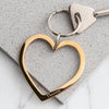 Gold Engraved Heart Keyring - MW Studio