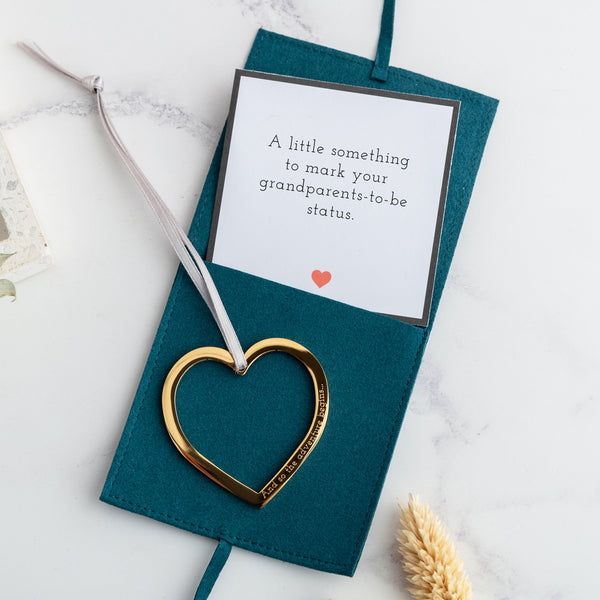 personalised engraved heart decoration in gold