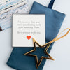 Engraved Gold Star Decoration with message card and gift pouch - sympathy gift