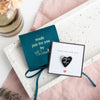 Metal Heart Pocket Charm with the words 'Carry me with you' engraved