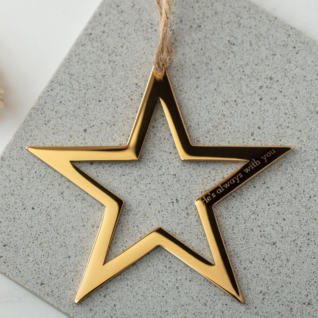 Personalised Star Decoration in Gold or Silver - MW Studio